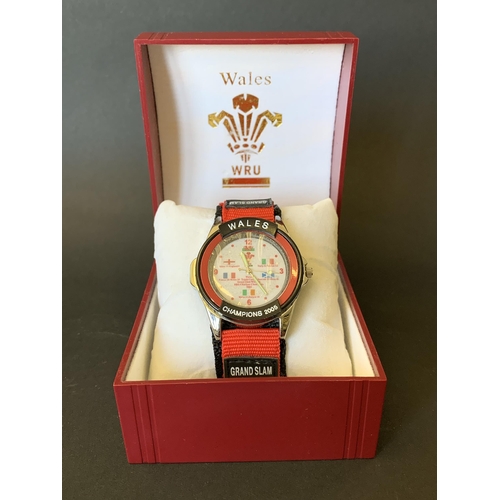 334 - A limited edition Wales triple crown Grand Slam Winners wristwatch, 2005