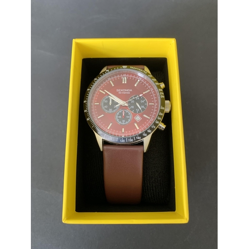 105 - A boxed Sekonda Velocity chronograph wristwatch