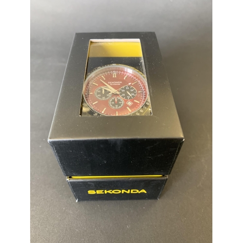 105 - A boxed Sekonda Velocity chronograph wristwatch