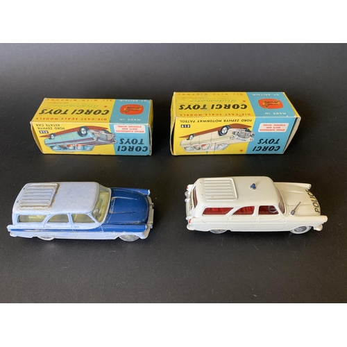 178 - Two boxed Corgi 1950's/60's Glidamatic vehicles, 424 Ford Zephyr estate car (playworn) and 419 Ford ... 