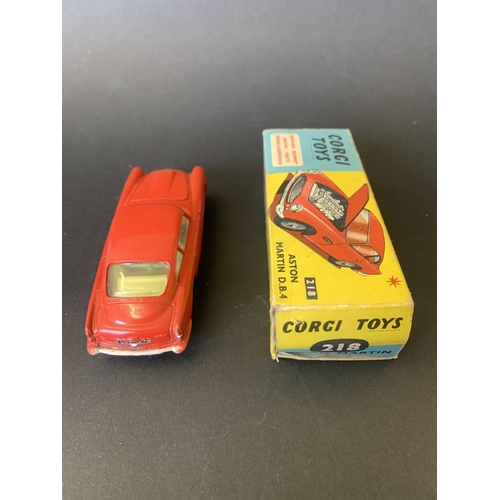 189 - A boxed Corgi No.218 Aston Martin DB4 (mild playwear and box mild playworn)