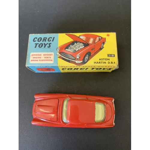 189 - A boxed Corgi No.218 Aston Martin DB4 (mild playwear and box mild playworn)