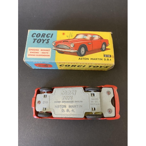 189 - A boxed Corgi No.218 Aston Martin DB4 (mild playwear and box mild playworn)