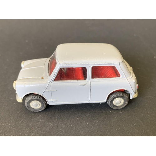 190 - A boxed Tri-ang 'Spot On Models' Austin 7 No.211, grey finish with red interior (mild playwear with ... 