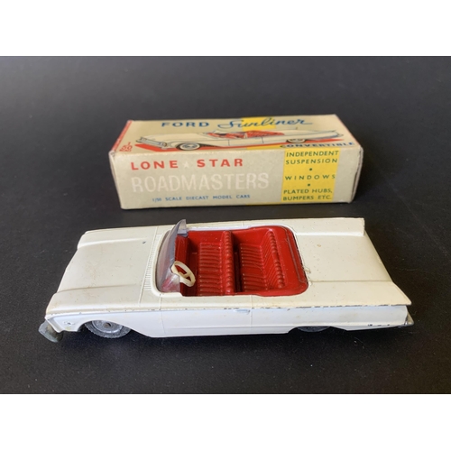 191 - An early 1960's boxed Lone Star 'Roadmasters' Ford Sunline convertible (mild playwear and front bump... 