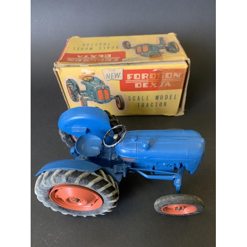 193 - A boxed Chad Valley 'Fordson Dexta' scale model tractor (playwear and box as found)