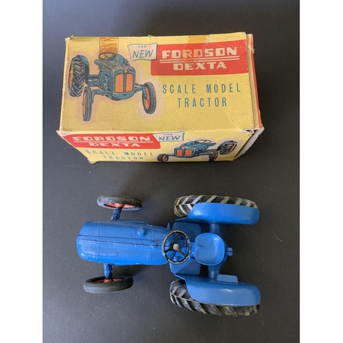 193 - A boxed Chad Valley 'Fordson Dexta' scale model tractor (playwear and box as found)