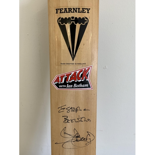 244 - A Fearnley 'Attack with Ian Botham' full size signed cricket bat 'To Stephen, Best Wishes, Beefy'