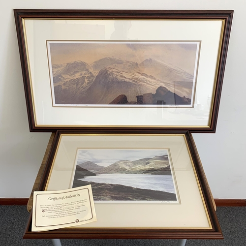 249 - A large framed and glazed limited edition print by Rob Piercy 'Scafell Pike and Scafell' 142/400, 25... 