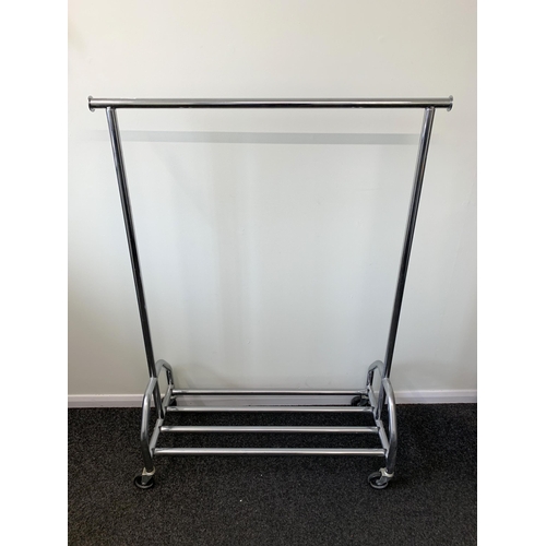 377 - A chrome finish clothes rail