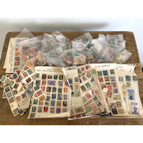 71 - An interesting collection of mainly European antique/early 20th Century stamps, many bagged, others ... 