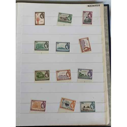 75 - Two stamp albums containing mainly world stamps, one as a stock book, the other with unfranked part ... 