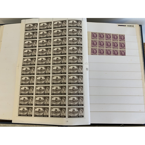 76 - Two albums of mid century world stamps, some as singles, many in part sheets