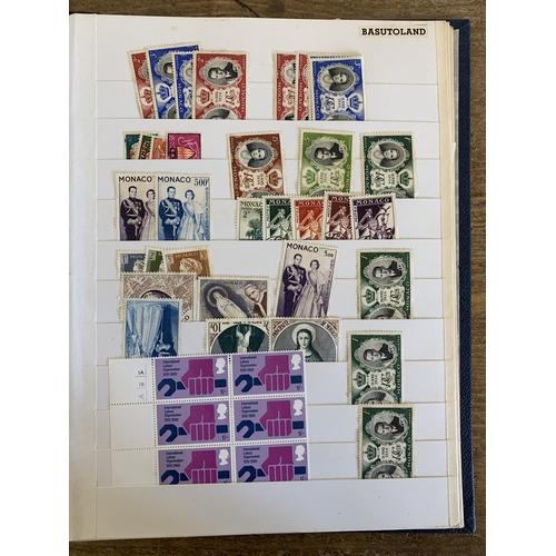 76 - Two albums of mid century world stamps, some as singles, many in part sheets