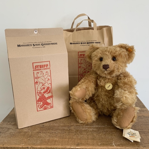 45 - A boxed Steiff Classic growling teddy bear, height approx. 18