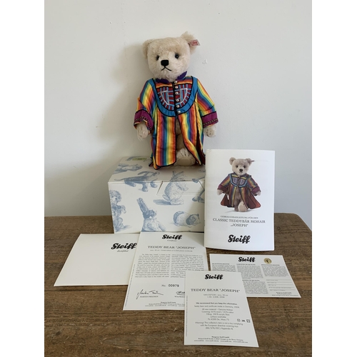 54 - A boxed musical Steiff teddy bear 'Joseph', limited edition No.00979/2008, with certificate and inst... 