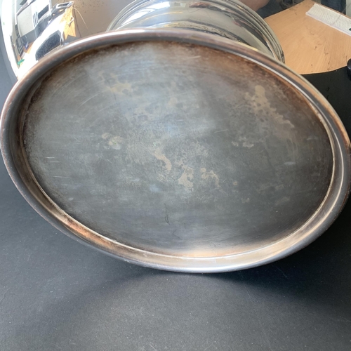 133 - A large silver plate on copper punch bowl, just under 13