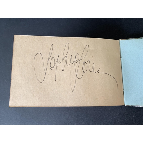 162 - A vintage autograph book, signatures appear to contain Sofia Loren, Norman Wisdom, Bob Hoskins?, Sea... 