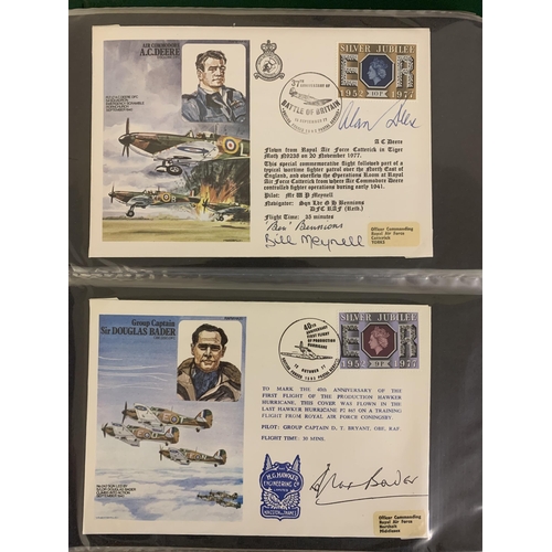 230 - Three filled folders of special signed RAF and military first day covers to include Red Arrows, spec... 