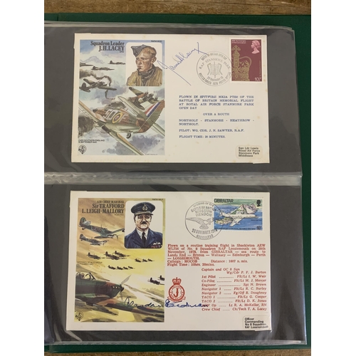 230 - Three filled folders of special signed RAF and military first day covers to include Red Arrows, spec... 