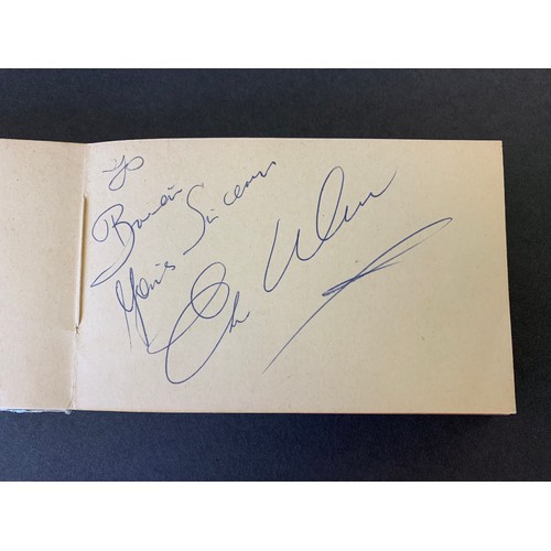 162 - A vintage autograph book, signatures appear to contain Sofia Loren, Norman Wisdom, Bob Hoskins?, Sea... 