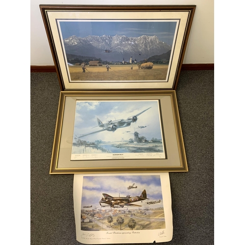 355 - Two limited edition prints, Low Pass for Homefolks, two German BF109 aircraft, numbered 186/1000, 34... 