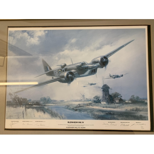 355 - Two limited edition prints, Low Pass for Homefolks, two German BF109 aircraft, numbered 186/1000, 34... 