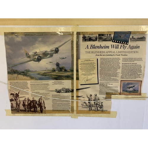 355 - Two limited edition prints, Low Pass for Homefolks, two German BF109 aircraft, numbered 186/1000, 34... 