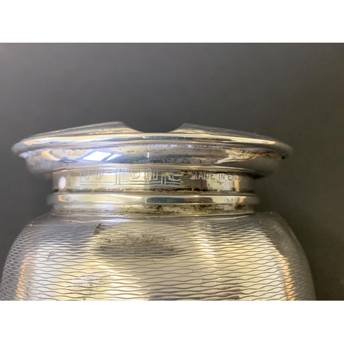 103 - A hallmarked silver two part ashtray marked 'No-Fume', Birmingham 1930, maker most likely William Su... 