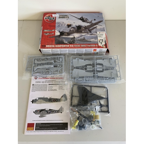 11 - Matchbox 'Handley Page Victor KZ' model kit plus two Airfix kits, RAF Red Arrows Hawk and Bristol Be... 