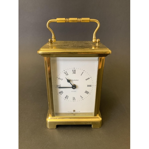 110 - A Bayard 8 day carriage clock, height 5 1/2