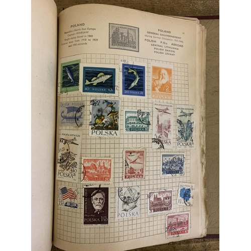 143 - Vintage world stamp albums, sparse filled plus a small selection of cigarette cards