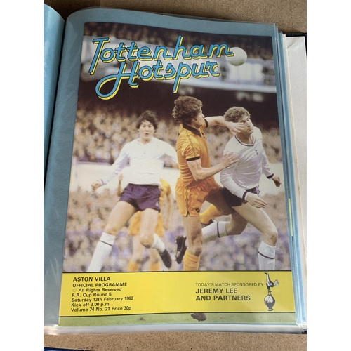 153 - A very large collection over 14 folders of Tottenham Hotspurs F.C. football home game programmes, 19... 