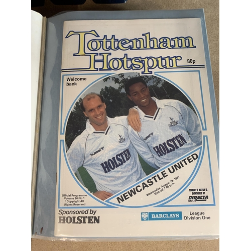 153 - A very large collection over 14 folders of Tottenham Hotspurs F.C. football home game programmes, 19... 