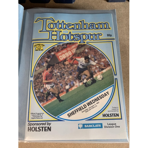 153 - A very large collection over 14 folders of Tottenham Hotspurs F.C. football home game programmes, 19... 