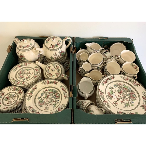 174 - An extensive collection over two boxes of vintage Indian Tree pattern dinner and tea wares, mainly b... 