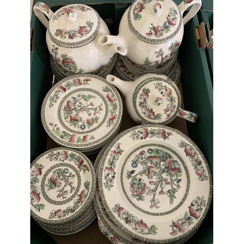 174 - An extensive collection over two boxes of vintage Indian Tree pattern dinner and tea wares, mainly b... 