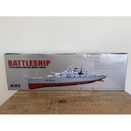 20 - A boxed Heng Tai HT-3827A 1:360 scale radio controlled model battleship (untested)