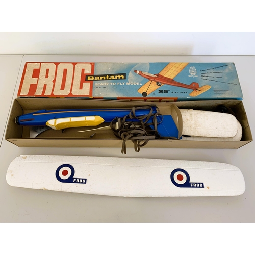 26 - A boxed vintage 'Frog' Bantam 'Ready to Fly' model aeroplane (contents appear complete but are playw... 