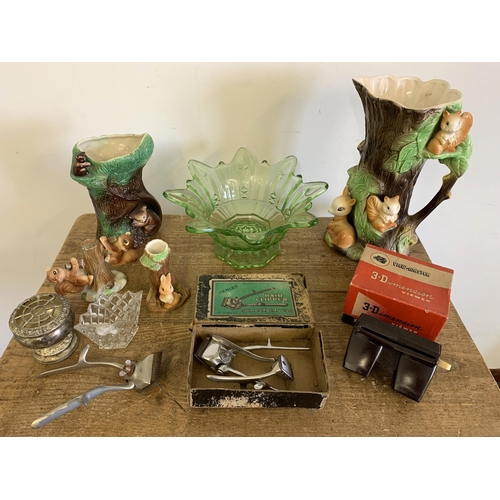 269 - A selection of mixed items including Eastgate and Hornsea fauna vases, vintage hair clippers, View-M... 