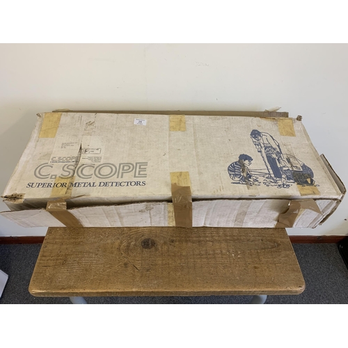 28 - A vintage boxed C.Scope CS2M metal detector, two sections in box (untested and playworn condition)