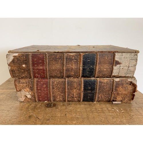 290 - A pair of antique books Volume 1 and 2 'Henry's Bible' Exposition of the Old and New Testament by Ma... 