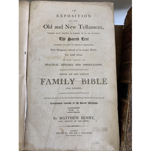 290 - A pair of antique books Volume 1 and 2 'Henry's Bible' Exposition of the Old and New Testament by Ma... 