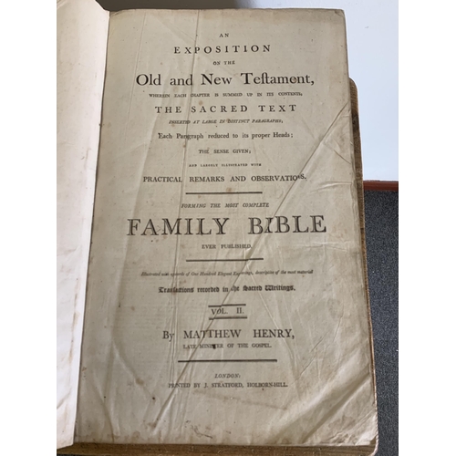 290 - A pair of antique books Volume 1 and 2 'Henry's Bible' Exposition of the Old and New Testament by Ma... 