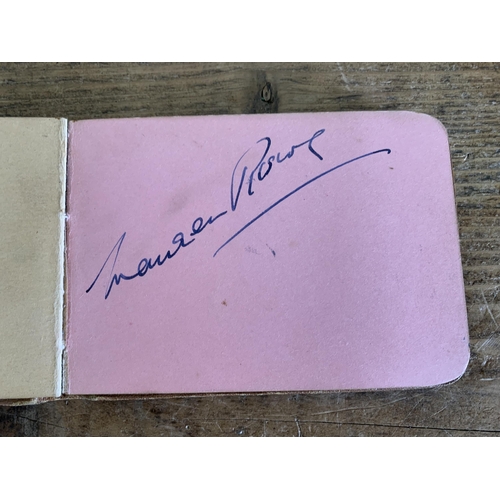 291 - A 1960 autograph book, signatures include Richard Attenborough, Herbert Lom, Googie Withers, Petula ... 