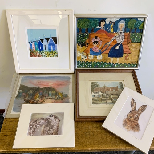 314 - A selection of framed and loose pictures and prints including Pulls Ferry Norwich limited edition pr... 