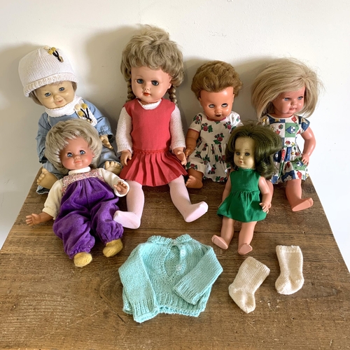 336 - Four vintage German 'Turtle Works' dolls circa 1960's, one with squeaker (possibly a later model), t... 