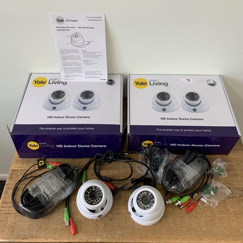 352 - Two boxes of Yale Smart Living HD indoor security cameras, HD720 resolution (untested)