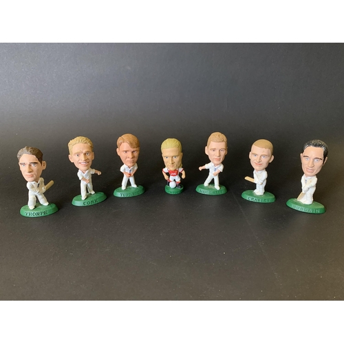 38 - Six vintage Corinthian England cricket figures plus one football figure, approx. 3