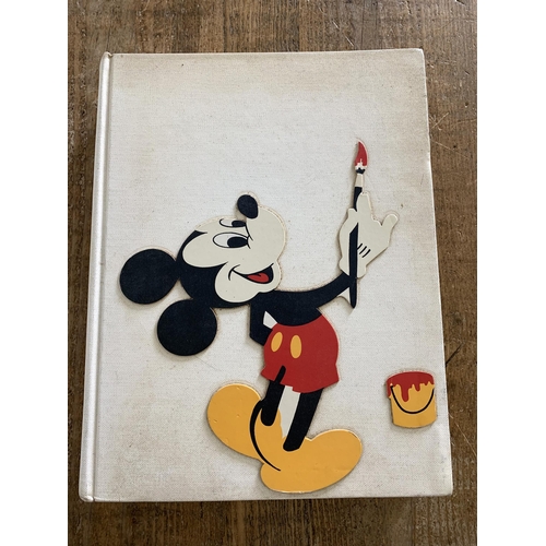 62 - First edition 1973 'The Art of Walt Disney' by Christopher Finch, applied raised Mickey Mouse to fro... 